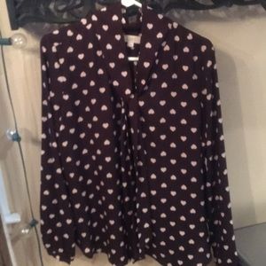 LOFT Heart Blouse